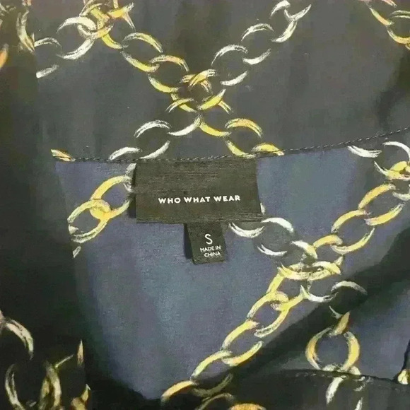 Who What Wear Womens High Neck Button Dress - Picture 9 of 9